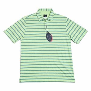Nwt Polo Greg Norman Striped Green Blue Golf Shirt Men’s Small